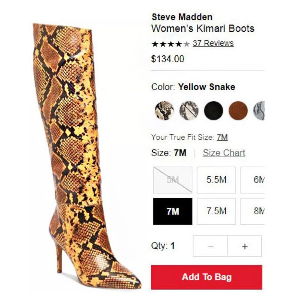 Steve Madden python long boots - Picture 10 of 12